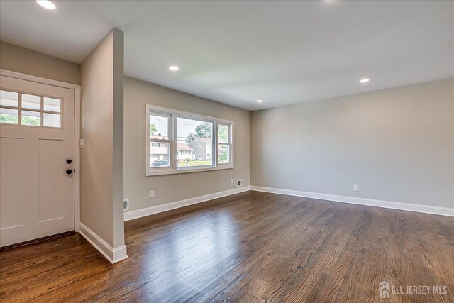 15 Crassas St, Old Bridge, NJ 08879 - foyer featuring dark wood-style floors and recessed lighting