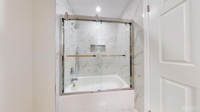 414-D Andover Dr, Monroe, NJ 08831 - bathroom featuring combined bath / shower with glass door