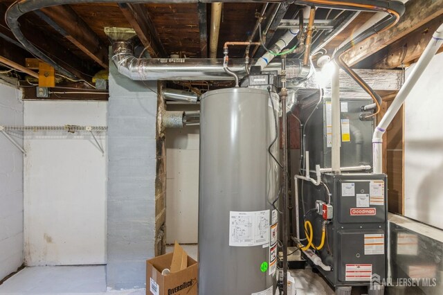 utilities featuring gas water heater