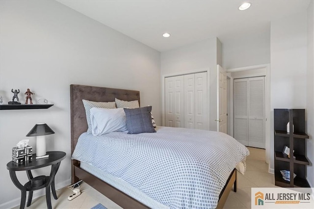 6503 Schindler Dr, South Brunswick, NJ 08852 - bedroom with recessed lighting, a closet, and tile patterned flooring