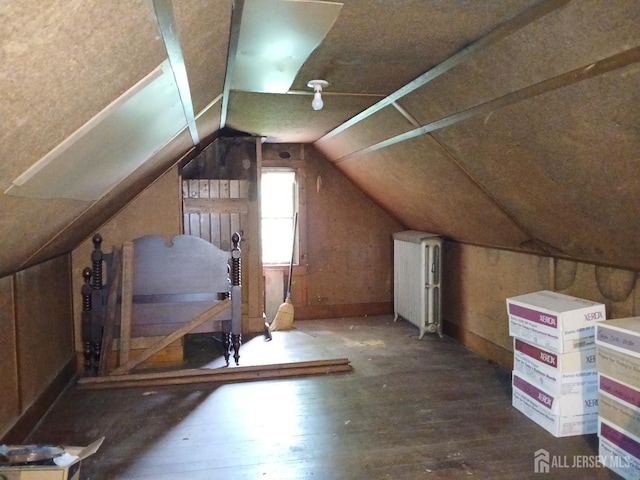 view of unfinished attic