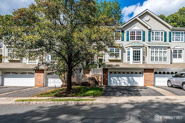 view of property featuring a garage