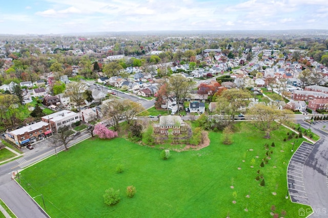 aerial view with a residential view