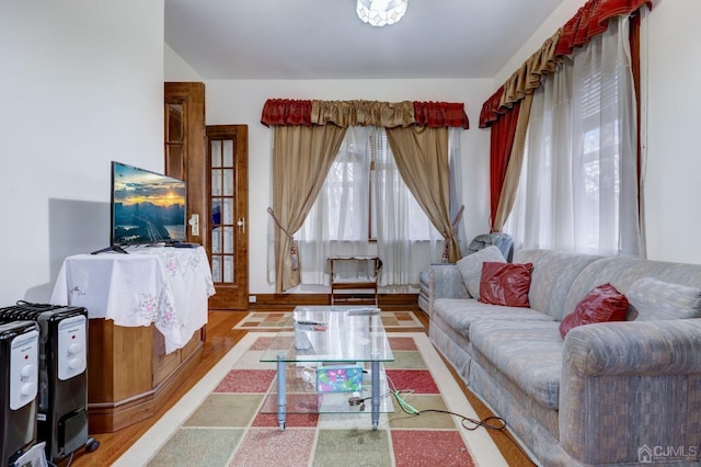 living room featuring wood finished floors