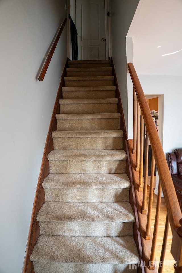 1457 George St Unit 61, Plainfield, NJ 07062 - stairway with wood finished floors