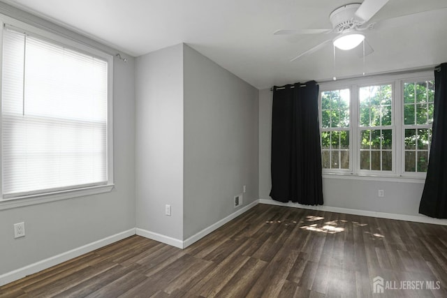 385 Shoreland Cir, Old Bridge, NJ 08879 - unfurnished room featuring ceiling fan and wood finished floors