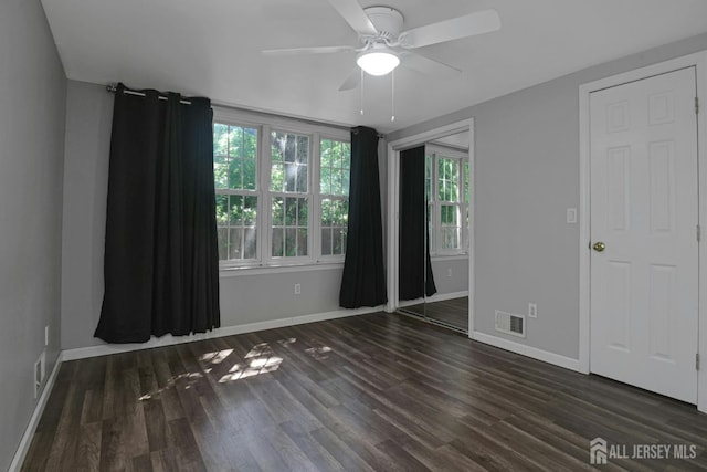 385 Shoreland Cir, Old Bridge, NJ 08879 - spare room featuring ceiling fan and wood finished floors