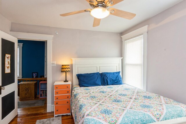 177 Hillside Ave, South River, NJ 08882 - bedroom with wood finished floors and a ceiling fan