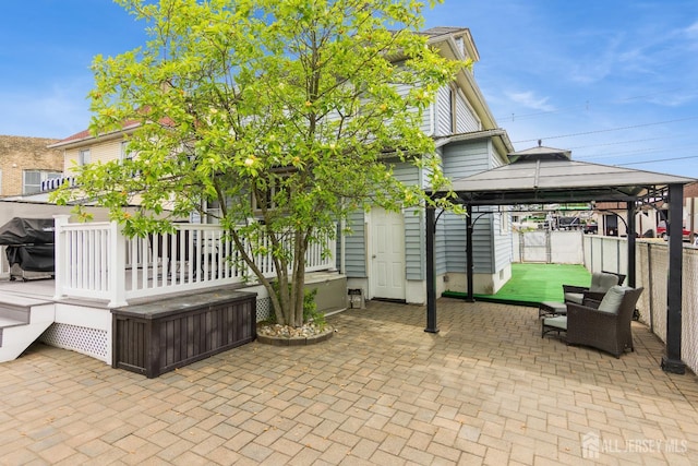 177 Hillside Ave, South River, NJ 08882 - view of patio / terrace featuring a gazebo