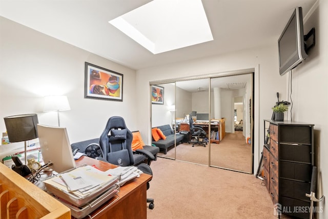 1103 Schmidt Ln, North Brunswick, NJ 08902 - office area with light carpet and a skylight