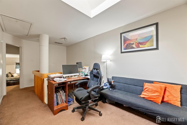1103 Schmidt Ln, North Brunswick, NJ 08902 - office area with carpet floors and attic access