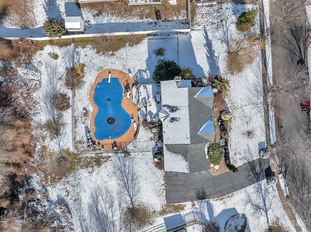 view of snowy aerial view