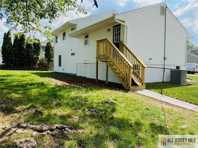 back of property with cooling unit