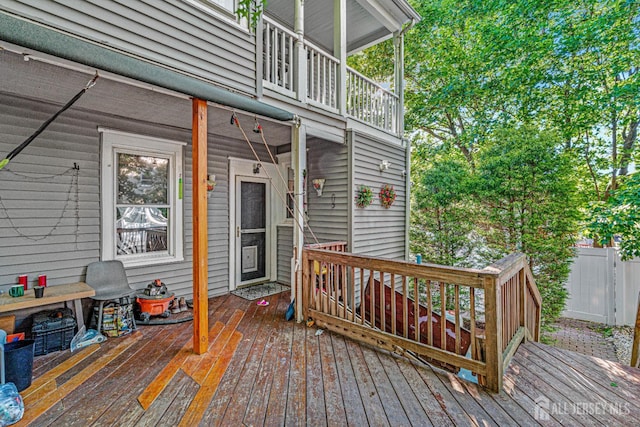 55 Suydam St, New Brunswick, NJ 08901 - view of wooden deck