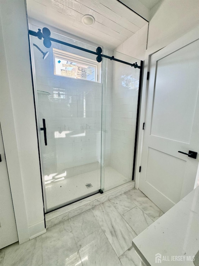 363 Ferris St, South Amboy, NJ 08879 - full bath with marble finish floor and a stall shower
