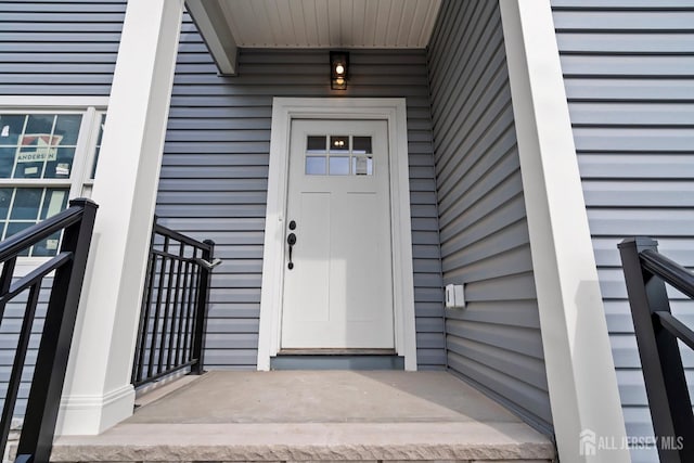 view of doorway to property