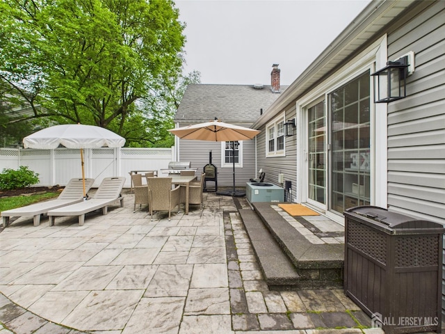 218 Washington Ave, Matawan, NJ 07747 - view of patio featuring outdoor dining space and central AC