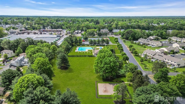 218 Community Cir, Old Bridge, NJ 08857 - drone / aerial view of a pool area