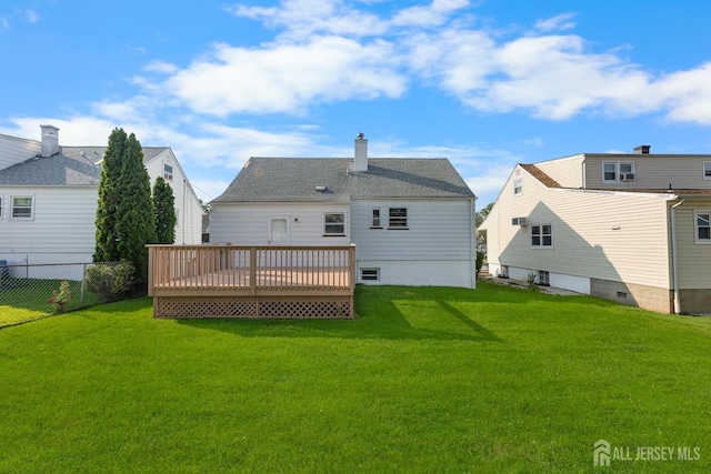 82 Mercer St, Menlo Park Terrace, NJ 08840 - back of property with a deck and a chimney
