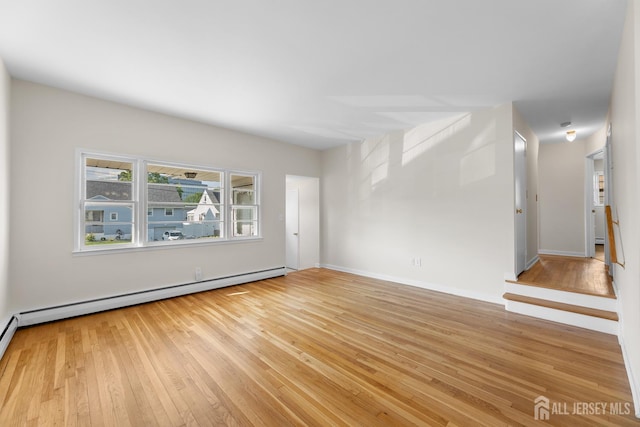 82 Mercer St, Menlo Park Terrace, NJ 08840 - unfurnished room with hardwood / wood-style flooring and a baseboard radiator