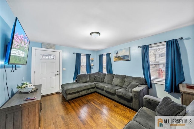 43 Livingston Ave, Avenel, NJ 07001 - living room with dark wood finished floors