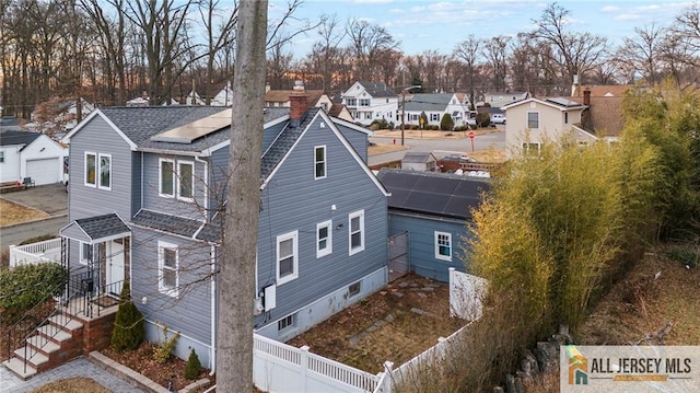 aerial view featuring a residential view