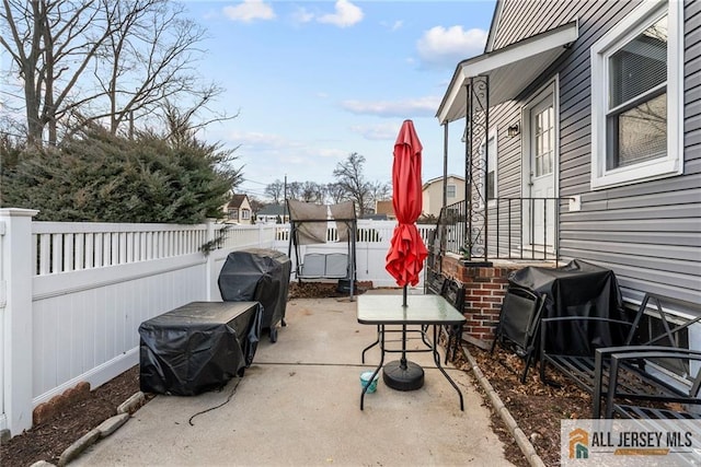 43 Livingston Ave, Avenel, NJ 07001 - view of patio / terrace featuring a grill and a fenced backyard
