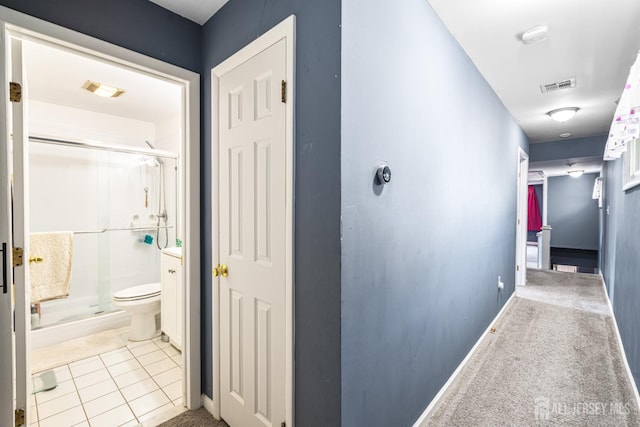 76 Woodland Dr, Keyport, NJ 07735 - hall with tile patterned flooring and baseboards
