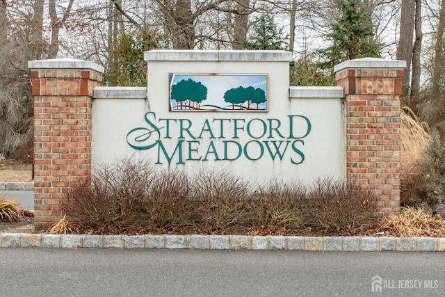 view of community sign