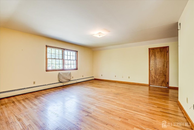 730 Old Post Rd, Edison, NJ 08817 - unfurnished room with light wood-type flooring and a baseboard heating unit
