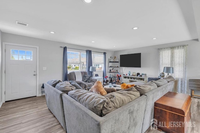 33 Altamont Rd, Edison, NJ 08817 - living area featuring plenty of natural light, recessed lighting, and light wood finished floors