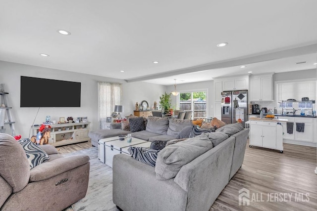 33 Altamont Rd, Edison, NJ 08817 - living area with light wood-style floors and recessed lighting