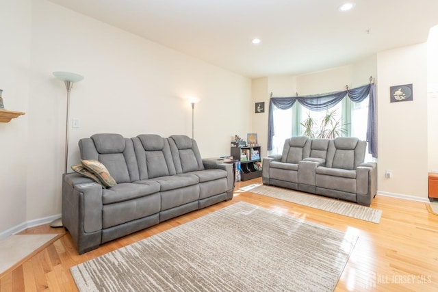 living room featuring hardwood / wood-style floors