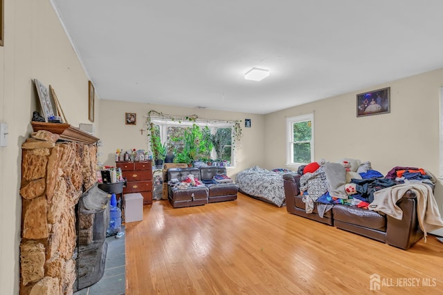 bedroom featuring hardwood / wood-style floors