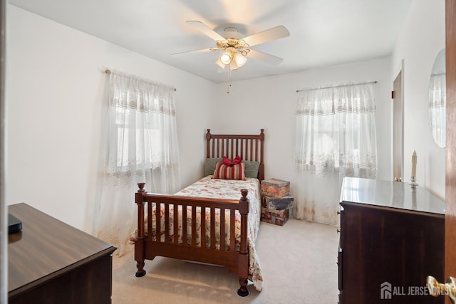 217 Fred Allen Dr, South Plainfield, NJ 07080 - carpeted bedroom with multiple windows and a ceiling fan
