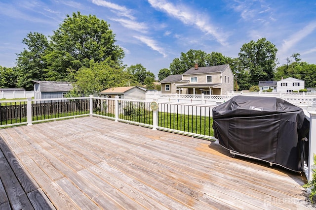 217 Fred Allen Dr, South Plainfield, NJ 07080 - wooden terrace with grilling area