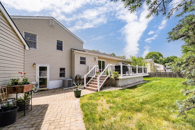 217 Fred Allen Dr, South Plainfield, NJ 07080 - rear view of property with a patio area and a deck