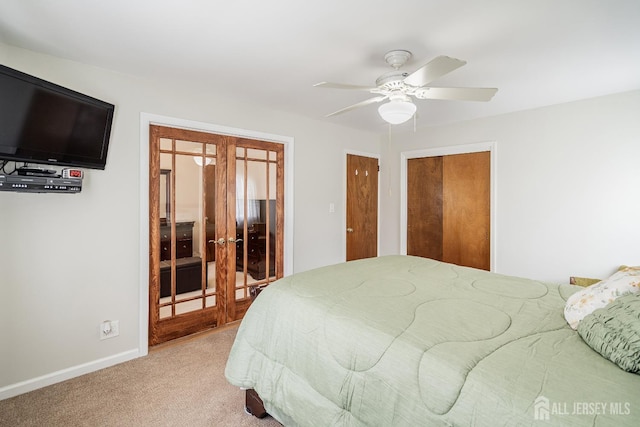 217 Fred Allen Dr, South Plainfield, NJ 07080 - bedroom featuring light carpet, ceiling fan, and a closet