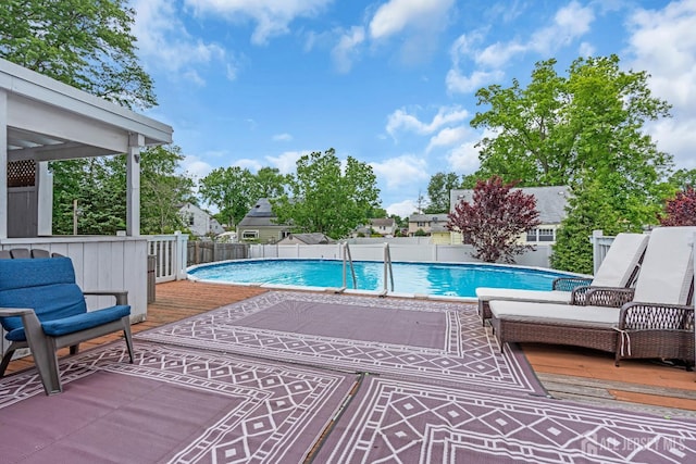 14 E Shirley Ave, Colonia, NJ 07067 - view of swimming pool with a deck and a fenced backyard