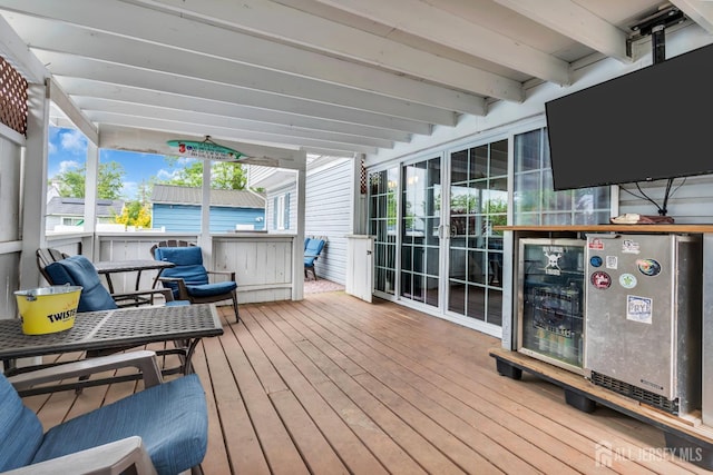 14 E Shirley Ave, Colonia, NJ 07067 - view of wooden deck