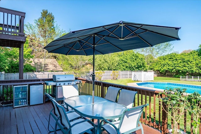 27 Vermont Ave, Franklin, NJ 08823 - wooden deck with a fenced backyard, outdoor dining space, and grilling area