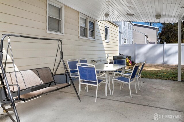 view of patio / terrace featuring central AC unit