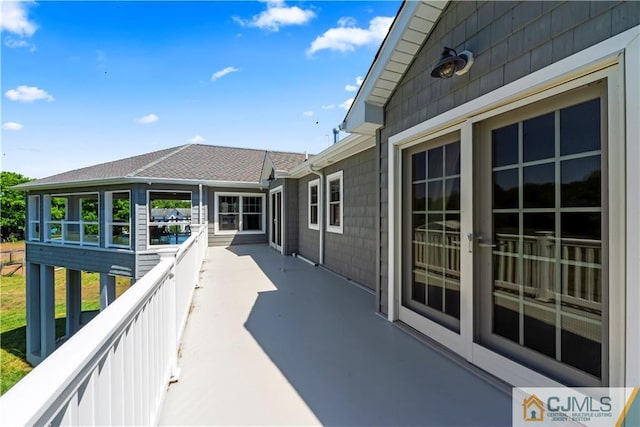 view of patio / terrace featuring french doors