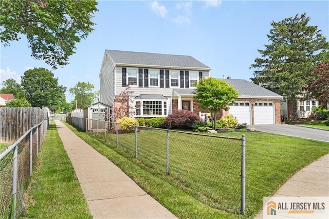 49 Lavender Dr, Edison, NJ 08820 - view of front of house featuring asphalt driveway, an attached garage, and brick siding
