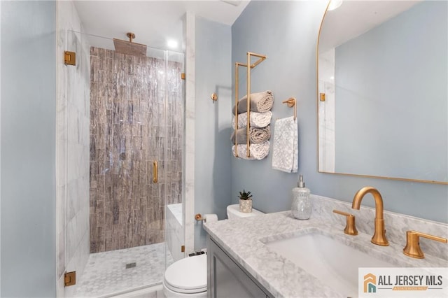 49 Lavender Dr, Edison, NJ 08820 - full bathroom featuring a shower stall and vanity