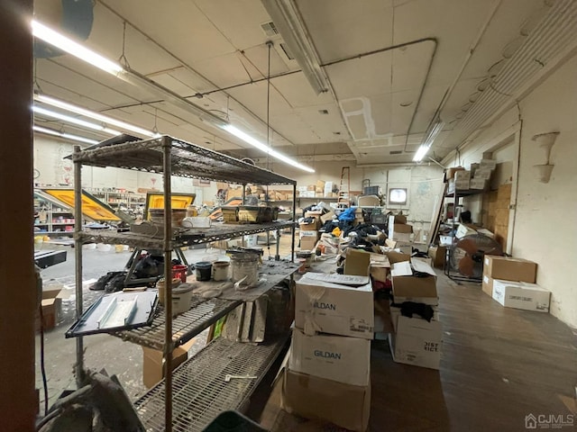 view of storage area