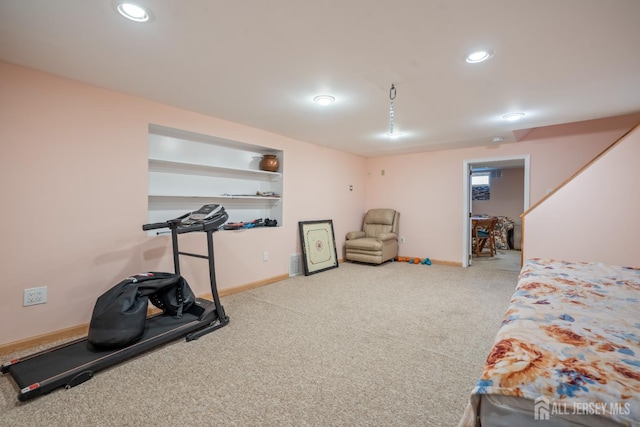 16 London Dr, East Brunswick, NJ 08816 - workout room with carpet floors and recessed lighting