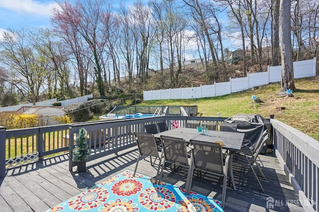 26 Venus Rd, Old Bridge, NJ 08879 - wooden deck featuring outdoor dining area