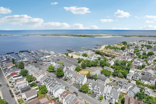 aerial view of a large body of water