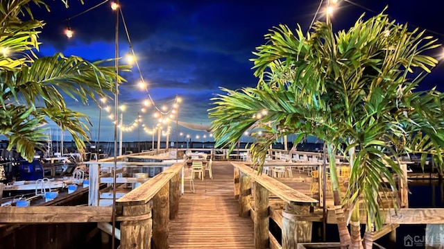 view of dock area